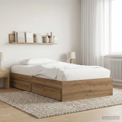 Obrázek produktu pro Maison Exclusive – Postel s úložným prostorem, ručně vyrobená, buk, 80 x 200 cm