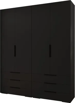 Produktbild von MEBLE KRYSPOL Inova 1 Möbelset Garderobe, 236,7x200x47cm - Schwarz, Schwarz
