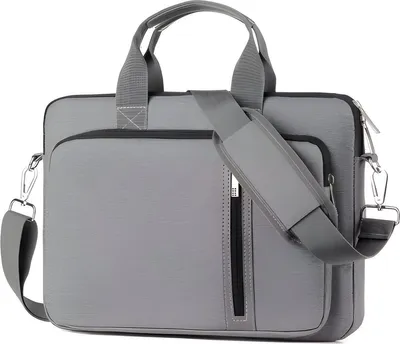 Imagen del producto de CarryQuest® - Estuche para portátil de 15-16 pulgadas, tipo bandolera, color gris