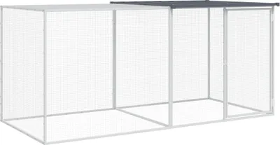 Obrázek produktu pro vidaXL Klec pro kuřata se střechou antracitová 203x98x90 cm pozinkovaná ocel