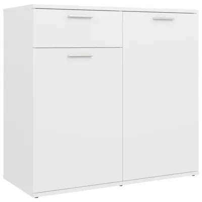 Image de Buffet blanc 80x36x75 cm bois d'ingénierie