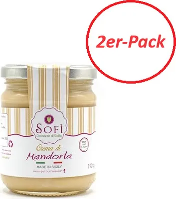 Productafbeelding van Siciliaanse amandelcrème 45%, 190 g - 2-pack