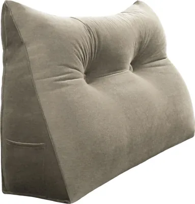 Obrázek produktu pro Velký ergonomický polštářek na opěrku hlavy sametový klínový polštářek, polštářek na čtení, klínový polštářek, zádový polštářek, odpočinkový polštářek, dekorativní polštářek