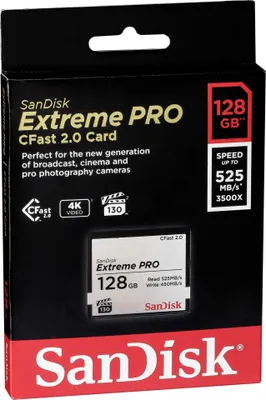 Produktbild von SanDisk Extreme PRO CFast 2.0 Speicherkarte – 128 GB