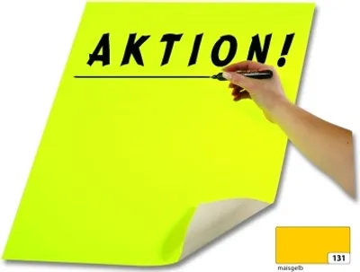 Produktbild von folia Plakatkarton 380g/m² maisgelb 48x68cm 10 Blatt