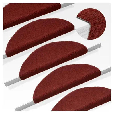 Produktbild von Selbstklebende Stufenmatten 10 Stück Rot 56x17x3cm Nadelstanzer