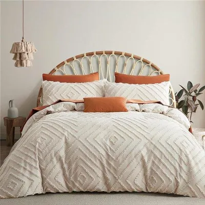 Productafbeelding van Boheemse beddengoedset met handgemaakte borduursels - 200 x 220 cm - 3-delige set