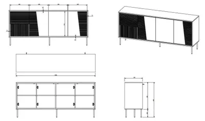 Immagine prodotto di Schermo 4D ABI 200x45x88 nero opaco