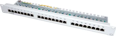 Produktbild von VALUE Cat.5e (Class D) 19-Zoll-Patchpanel, 24P, geschirmt, grau