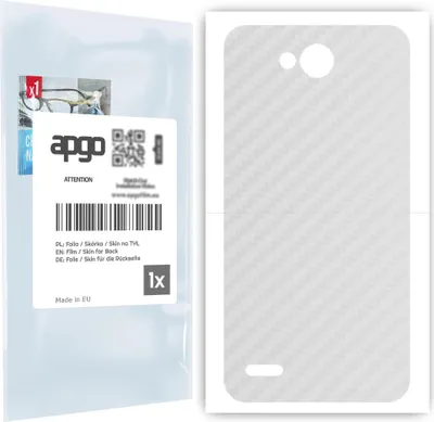 Produktbild von apgo Rückseite Schutzfolie für LG X power2 -  Hinten Schutzfolie Carbon Transparent (durchsichtig), Rückseite Folie schützt vor Kratzern und Fingerabdrücken