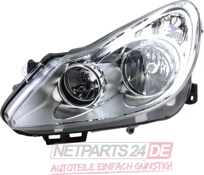 Produktbild von Scheinwerfer passend für Opel Corsa D 06-10 Satz L R. Chrom Rahmenf. 1216189 93189357 1216188 93189358 Johns