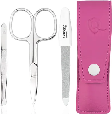 Produktbild von marQus Nagelset 3-teilig – Nagelschere, Pinzette, Nagelfeile – Pink