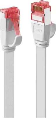 Produktbild von LINDY Patchkabel Cat6 U/FTP Flachband weiß 10m