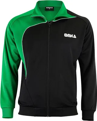 Produktbild von OMKA Trainingsanzug Sportanzug Jogginganzug Freizeitanzug, Größe:M, Farbe:Grün/Schwarz