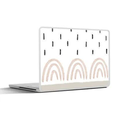 Produktbild von MuchoWow® Laptop Aufkleber Sticker Cover Regenbogen - Pastell - Regen 31x22.5 cm - Laptop-Deko