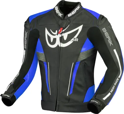 Produktbild von Berik Air-B Motorrad Lederjacke, schwarz/blau, 54