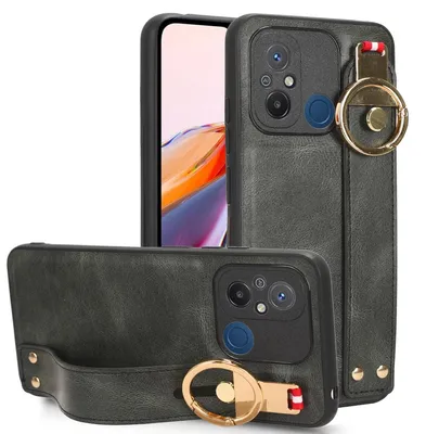 Immagine prodotto di Per Xiaomi Redmi 12C custodia per telefono cellulare Custodia in TPU con supporto per cinturino da polso e supporto per anello