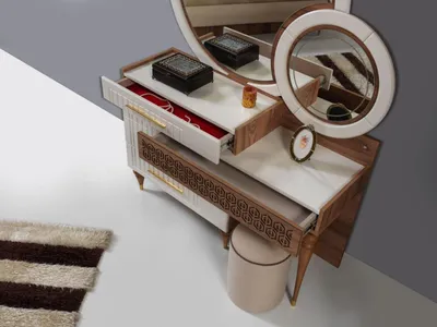 Produktbild von Schlafzimmer Set Kommode Mit Spiegel Garnitur Holz Gruppe Möbel neu