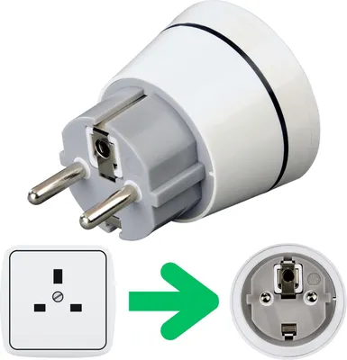 Produktbild von Hama 00223452, Typ F, Typ G (VK), Gerade, Gerade, 100 - 250 V, Weiß