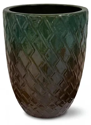 Produktbild von Provencelia Keramik Pflanzkübel Zeus Olive, Ø32 x H50 cm, frostbeständig, handgefertigt, glasiert, Outdoor, Garten, Terrasse, winterfest