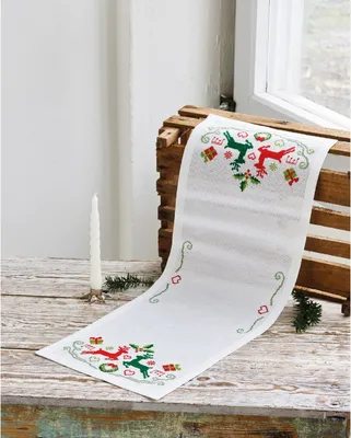 Produktbild von Permin Tischläufer Kreuzstich Stickpackung "Rentier", Zählmuster, 30x95cm