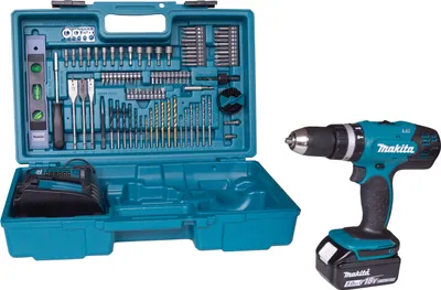 Produktbild von Makita DHP453TX12 Schlagbohrmaschine 18 V LXT, mit 101 Zubehörteilen
