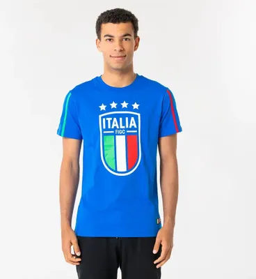 Immagine prodotto di Maglietta Italia Uomo - Taglia S - FIGC - Nazionale Italiana - Merchandise Ufficiale - Blu