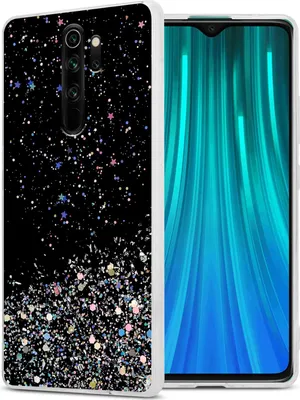 Produktbild von Cadorabo Hülle für Xiaomi RedMi NOTE 8 PRO Schutz Hülle in Schwarz Handyhülle TPU Etui Glitter Cover Case Glitzer