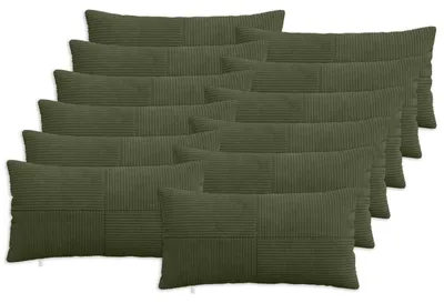 Produktbild von vidaXL Kissenbezug 12 pcs ALMELO Grün 40 x 80 cm Cord