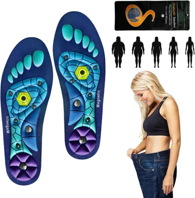 Produktbild von Magnetische Einlegesohlen mit 8 Magneten, Acupressur, für Männer und Frauen, Fußmassage