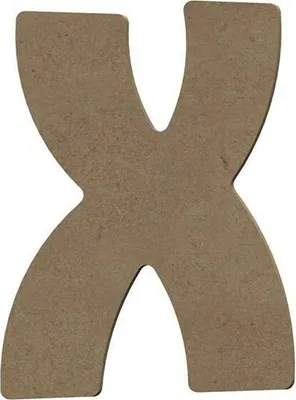 Image de Lettre majuscule X en bois MDF pour décoration - 8 cm
