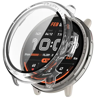 Obrázok produktu pre Pre Amazfit Active 2 Plastové puzdro PC Smart Case + tvrdené sklo H9 Tempered Glass Transparent