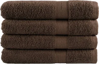 Obrázok produktu pre Prémiové saunové uteráky SOLUND 4 ks hnedé 80x200 cm 600 g/m²