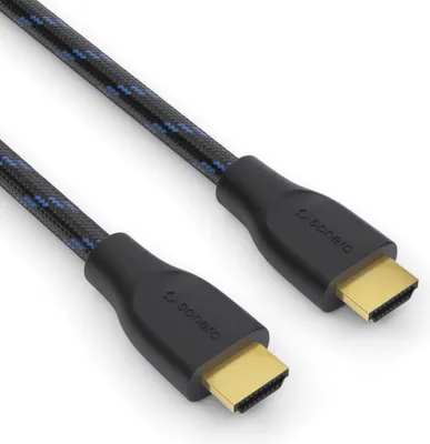 Image de Câble HDMI SONERO Premium haute vitesse avec Ethernet, gaine en nylon, 1 m