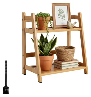 2-stöckiger Bambus-Becherhalter für Kaffee- und Tee-Organizer