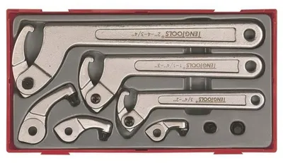 Produktbild von TengTools Gelenk-Hakenschlüssel 102120102 Chrom-Vanadium-Stahl 1.1kg