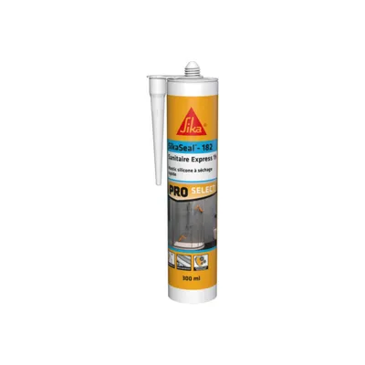 Obrázok produktu pre Rýchloschnúci silikónový tesniaci tmel SIKA SikaSeal 182 Sanitär Express 1h – biely – 300 ml