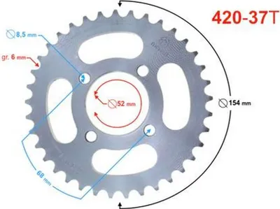 Produktbild von Hinteres Ritzel 37/420 für Cross 110