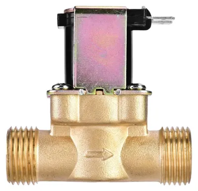 Obrázok produktu pre 1/2" mosadzný elektromagnetický ventil, 24V DC, normálne zatvorený, jednoduchá inštalácia