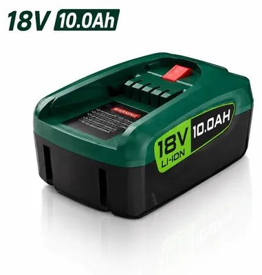 Zdjęcie produktu dla Akumulator litowo-jonowy zamiennik - 18 V - 10,0 Ah - 1 sztuka - Kompatybilny z akumulatorami PBA 18V, BAT609, BAT610, BAT618 i BAT619 - Do ładowarek AL1810CV–AL1880CV