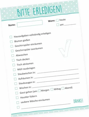 Produktbild von A6 Aufgabenliste Block "Bitte erledigen!" To-do-Liste