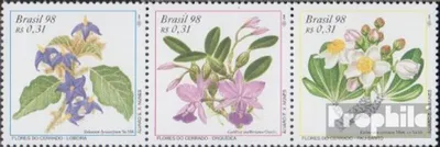 Produktbild von Briefmarken Brasilien 1998 Mi 2908-2910 Dreierstreifen (kompl.Ausg.) postfrisch Flora