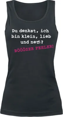Produktbild von Sprüche Top Damen BÖÖÖSER FEHLER! schwarz L