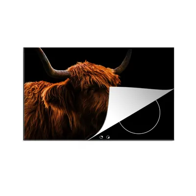 Produktbild von KitchenYeah© Herdabdeckplatte Schottischer Highlander - Zunge - Nase , 85x52cm, Küche Deko, Glaskeramikkochfeld Herdabdeckung, Abdeckplatte fùr Kochfeld
