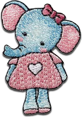 Produktbild von Mono-Quick Elefant Spielzeug Tier - Aufnäher, Bügelbild, Aufbügler, Applikationen, Patches, Flicken, zum aufbügeln, Größe: 4,1 x 3 cm