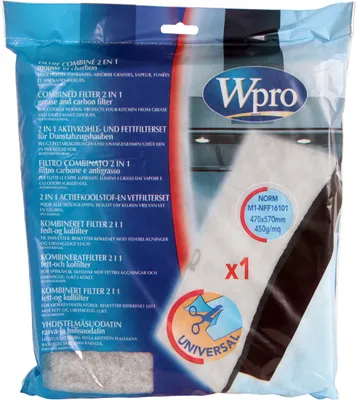 A product package for a combined grease and carbon filter.