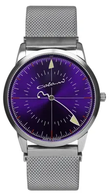 Produktbild von UMF Ruhla - Colani Limited Edition Silber / Violett - Quarzuhr mit Edelstahlarmband - 1342M-5