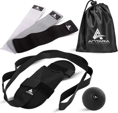 Productafbeelding van Famanu Sportset 3-in-1 - Beentraining set met trainingsbanden, weerstandsband en massagebal