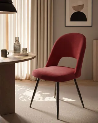 Produktbild von Gepolsterter Stuhl OSLO Rot Velvet