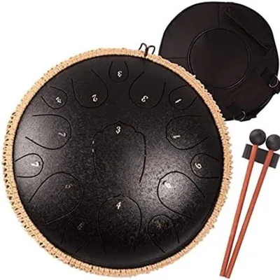 Produktbild von Famanu Stahlzungen Trommel - Handpan Drum - Schwarz